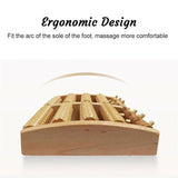 Large Wooden Foot Roller Relaxation Tool for Home or Office Use - Rear View