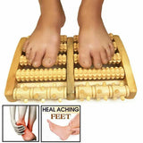 Large Wooden Foot Roller Relaxation Tool for Home or Office Use - Extra Image