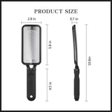 Stainless Steel Foot File Scraper Grater Pedicure Rasp Callus Remover Tool - Rose Red - Side View