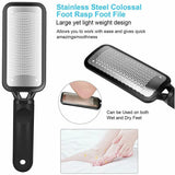 Stainless Steel Foot File Scraper Grater Pedicure Rasp Callus Remover Tool - Rose Red - Close-Up Angle
