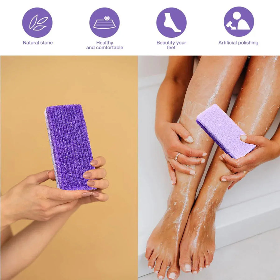 4X Pumice Foot Stone File Exfoliate Rasp Dead Skin Scrub Pedicure Remove Sands