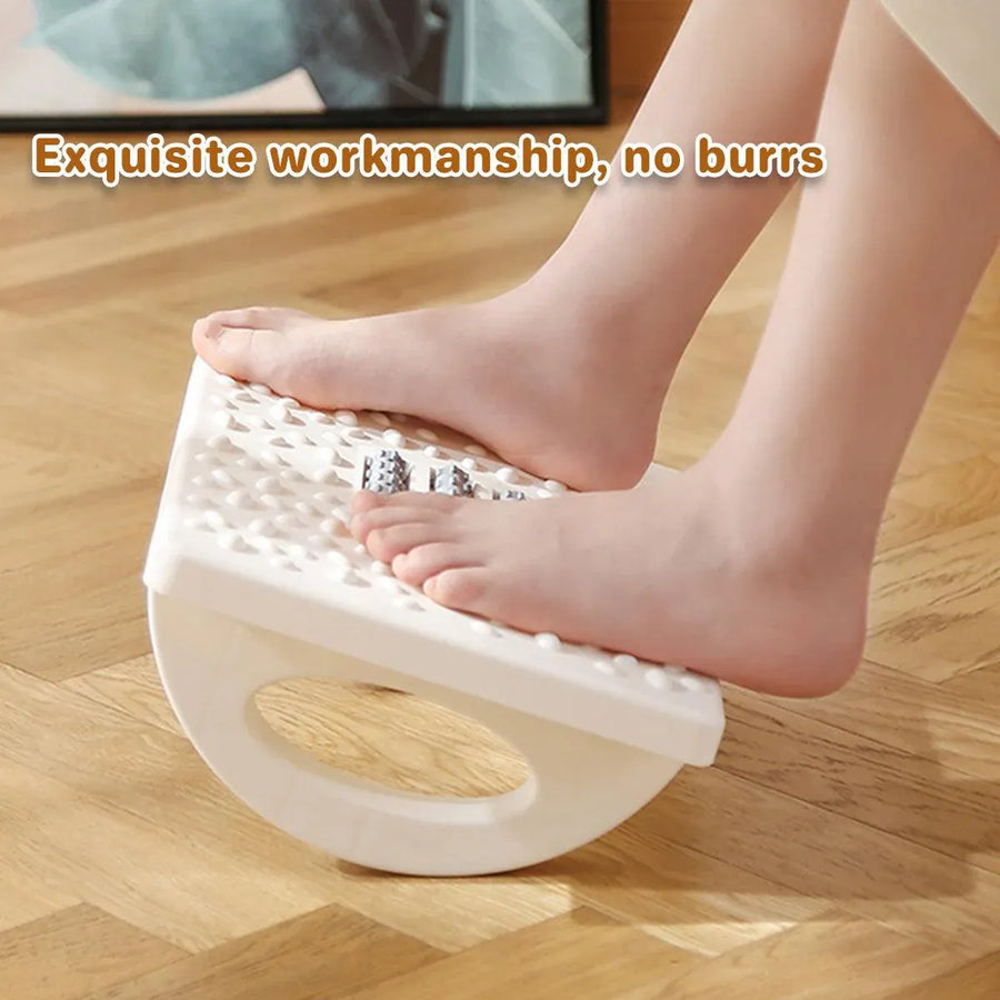 Foot Rest Stool Office Computer Desk Footrest Comfort with Massage Point Household - Black