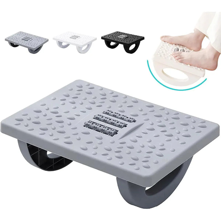 Foot Rest Stool Office Computer Desk Footrest Comfort with Massage Point Household - Black