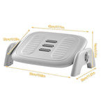 Foot Rest Stool Office Under Desk Fold Footrest Massage Cushion Grey
