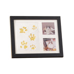 Keepsake DIY Handprint Footprint Photo Frame Kit for Pets or Memories - Black