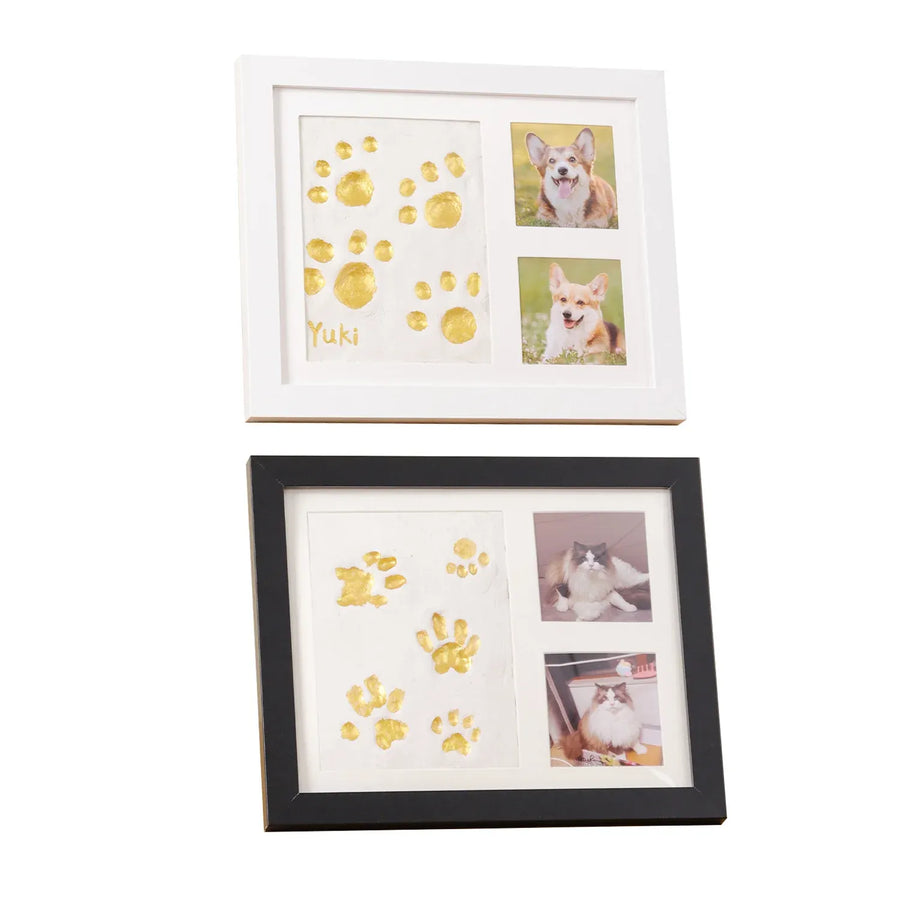 Keepsake DIY Handprint Footprint Photo Frame Kit for Pets or Memories - Black