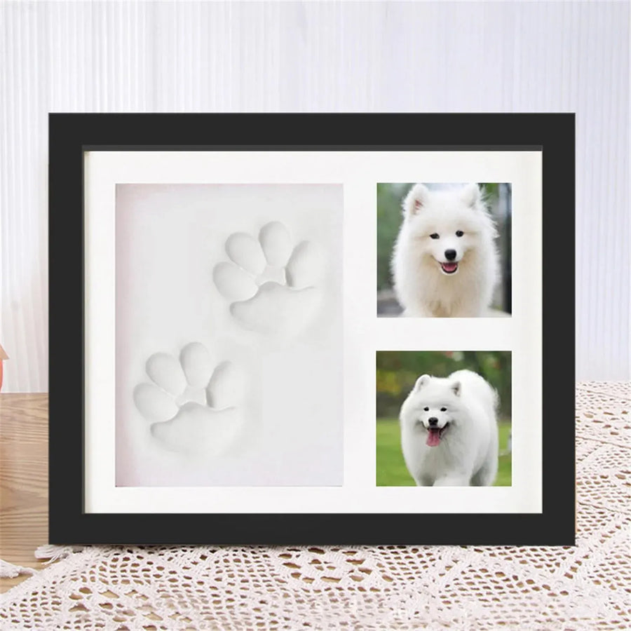 Keepsake DIY Handprint Footprint Photo Frame Kit for Pets or Memories - Black