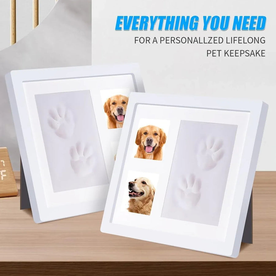 Keepsake DIY Handprint Footprint Photo Frame Kit for Pets or Memories - Black