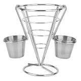 French Fries Basket Stand Tapered Snack Holder Serving Basket for Fries Snacks - Front View