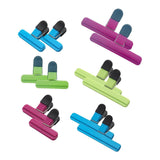 12pcs Plastic Bag Clips Food Storage Sealing Clips Snack Sealer Multi Purpose - Front View