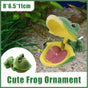 Aquarium Frog Ornament Cute Frog Decor for Fish Tank with Air Bubble Feature
