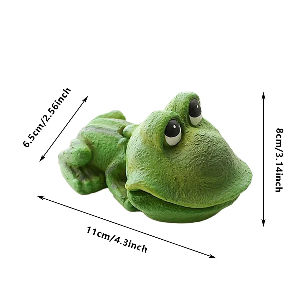 Aquarium Frog Ornament Cute Frog Decor for Fish Tank with Air Bubble Feature