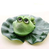 Aquarium Frog Ornament Cute Frog Decor for Fish Tank with Air Bubble Feature - Rear View