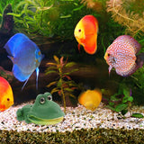 Aquarium Frog Ornament Cute Frog Decor for Fish Tank with Air Bubble Feature - Extra Image