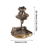 Lotus Flower Incense Holder Flowing Backflow Burner Home Office Decor Ornament - Side View
