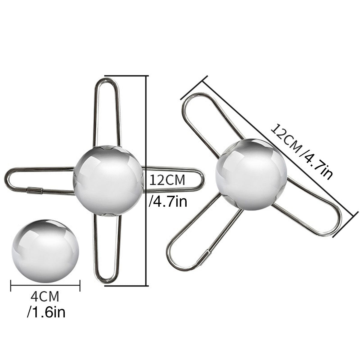 3/4 Forks Stainless Steel Ice Balls Reusable Spherical Whisky Chilling Stones - 3 Forks