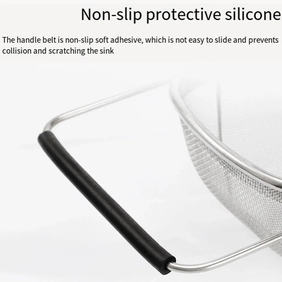 Stainless Steel Telescopic Sink Basket Multi Purpose Fruit Vegetable Strainer
