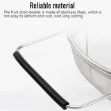 Stainless Steel Telescopic Sink Basket Multi Purpose Fruit Vegetable Strainer - Close-Up Angle