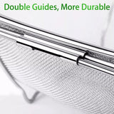 Stainless Steel Telescopic Sink Basket Multi Purpose Fruit Vegetable Strainer - Low Angle