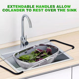 Stainless Steel Telescopic Sink Basket Multi Purpose Fruit Vegetable Strainer - Extra Image