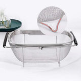 Stainless Steel Telescopic Sink Basket Multi Purpose Fruit Vegetable Strainer - Extra Image