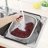 Stainless Steel Telescopic Sink Basket Multi Purpose Fruit Vegetable Strainer - Extra Image