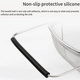 Stainless Steel Telescopic Sink Basket Multi Purpose Fruit Vegetable Strainer - 45-Degree Angle