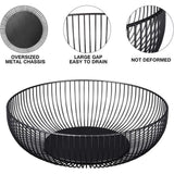 Multi Functional Wire Storage Basket Fruit Vegetable Holder for Kitchen Counter - Top-Down View