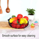 Multi Functional Wire Storage Basket Fruit Vegetable Holder for Kitchen Counter - Rear View