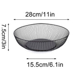 Multi Functional Wire Storage Basket Fruit Vegetable Holder for Kitchen Counter - Side View