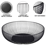 Multi Functional Wire Storage Basket Fruit Vegetable Holder for Kitchen Counter - Top-Down View