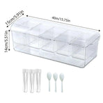Outdoor Picnic Ice Box Split Salad Plate Fresh-keeping Food Storage Container