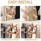 Modern Multi-layer Bamboo Fruit Snack Plate Rack Creative Living Room Plate Rack - Beige - Top-Down View