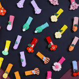 26Pcs Hair Clips Set Snap Bows and Hairpins for Styling and Everyday Use - Fruit and Vegetable ( Without Bottle) - Top-Down View