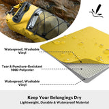 Outdoor Waterproof Dry Bag Roll Top Sack Rafting Swimming Hiking Travel Gear - Green - 30L - Top-Down View
