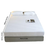 Single 96x200cm Hotel Bedding White Cotton Satin Bedspread - Cotton single jet satin-80x80s - Side View