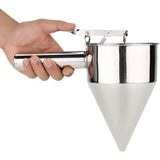 Stainless Steel Funnel Small Octopus Balls Tools With Rack Cupcakes Baking Dispe - Top-Down View