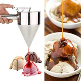Stainless Steel Funnel Small Octopus Balls Tools With Rack Cupcakes Baking Dispe - Close-Up Angle