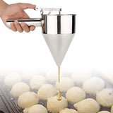 Stainless Steel Funnel Small Octopus Balls Tools With Rack Cupcakes Baking Dispe - Extra Image