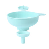 3 in 1 Multi Function Plastic Funnel Set Food Grade for Cooking Baking Liquid - Front View