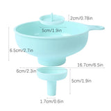 3 in 1 Multi Function Plastic Funnel Set Food Grade for Cooking Baking Liquid - Side View