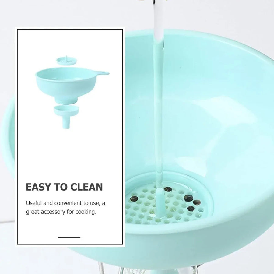 3 in 1 Multi Function Plastic Funnel Set Food Grade for Cooking Baking Liquid