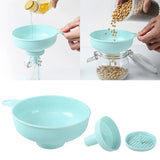 3 in 1 Multi Function Plastic Funnel Set Food Grade for Cooking Baking Liquid - Extra Image