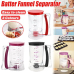 Batter Dispenser Measuring Cup Funnel Cake Cupcake Pancake Baking Tool - Black