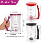 Batter Dispenser Measuring Cup Funnel Cake Cupcake Pancake Baking Tool - Black