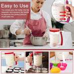 Batter Dispenser Measuring Cup Funnel Cake Cupcake Pancake Baking Tool - Black