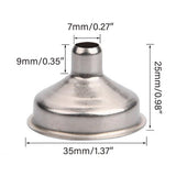 10 PCS Stainless Steel Small Funnel Set for Hip Flasks Camping Kitchen Use