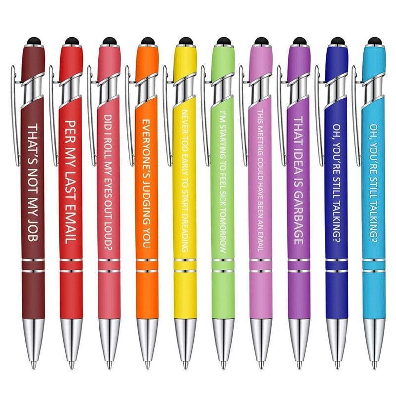 Funny Pens Swear Word Pen Set Black Ink Writing Pen Funny Office Diary Gift - Set A