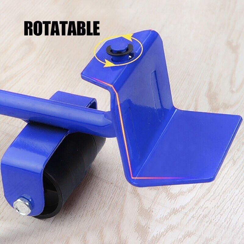 Furniture Lifter and Mover Tool Set 5PCS Heavy Duty Roller Sliders for Moving