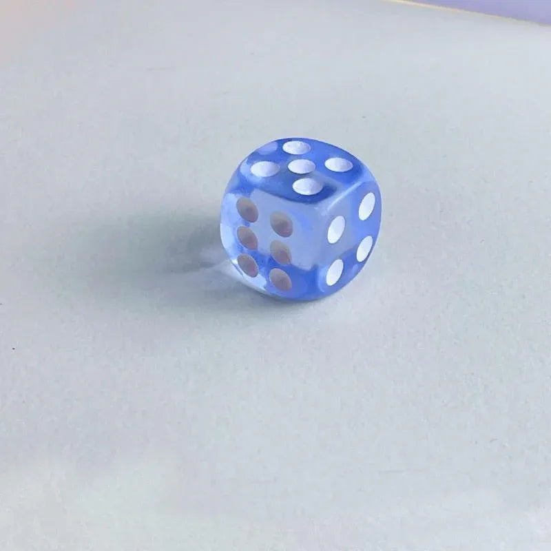 12-48PCS 6 Sided Games Dice Transparent Coloured Game Play Toy Bulk Board Game - 12PCS